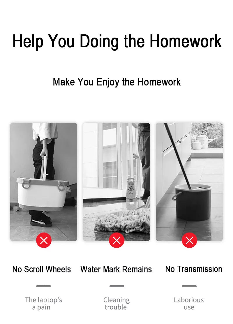 Hands-Free Rotary Mop